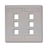Hubbell IFP26 IFP Double Gang Wall Plate - 6 Ports